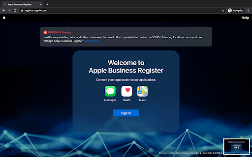 Apple Business Register