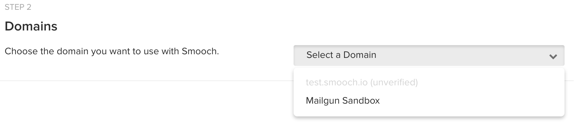 Mailgun integration domain